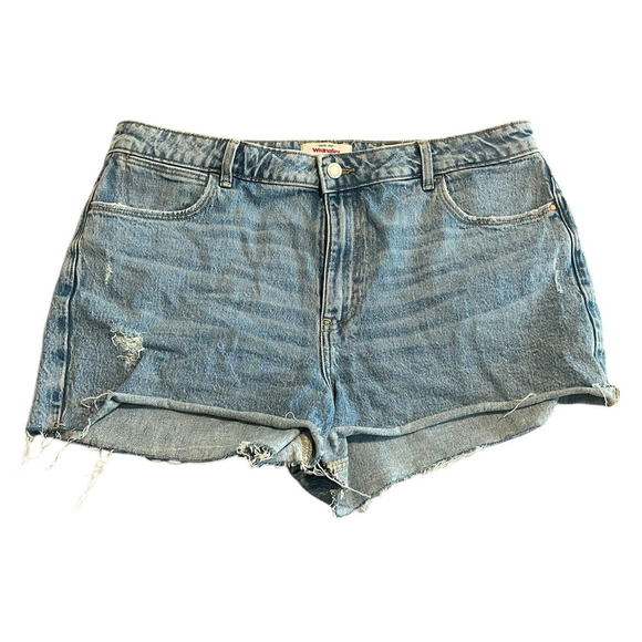 Wrangler Pants - Wrangler Denim Shorts Womens 14 32 High Rise Vintage 3 Inch Cutoff Jean Shorts